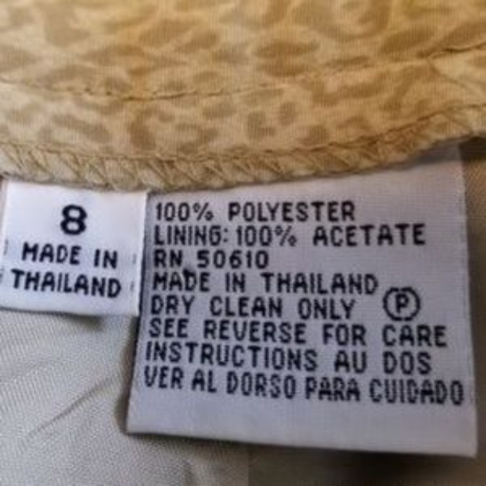 Kasper Asl Olive Green Patterned Suit 8 Euc - image 5